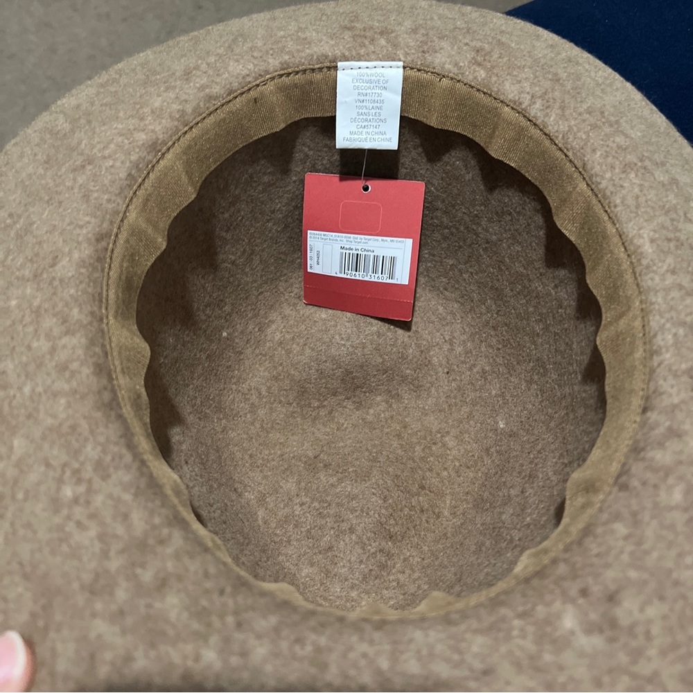 MOSSIMO Hat 100% Wool Medium Brim One Size Lightweight Unisex Brown - Picture 9 of 12